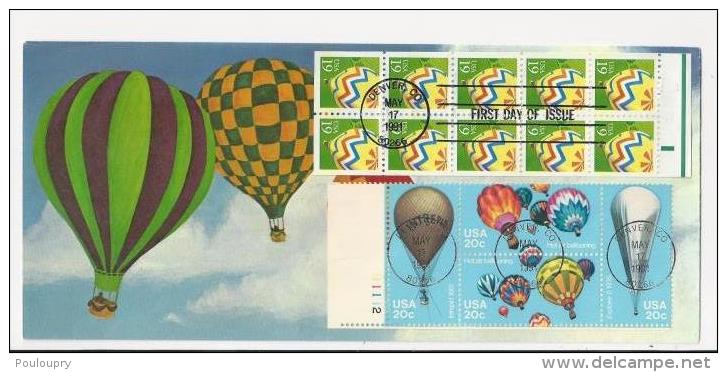 Lettre Des USA De 1991 - FDC - Montgolfière - Ballon  - Balloon -  EUAN - Enveloppe - Airships
