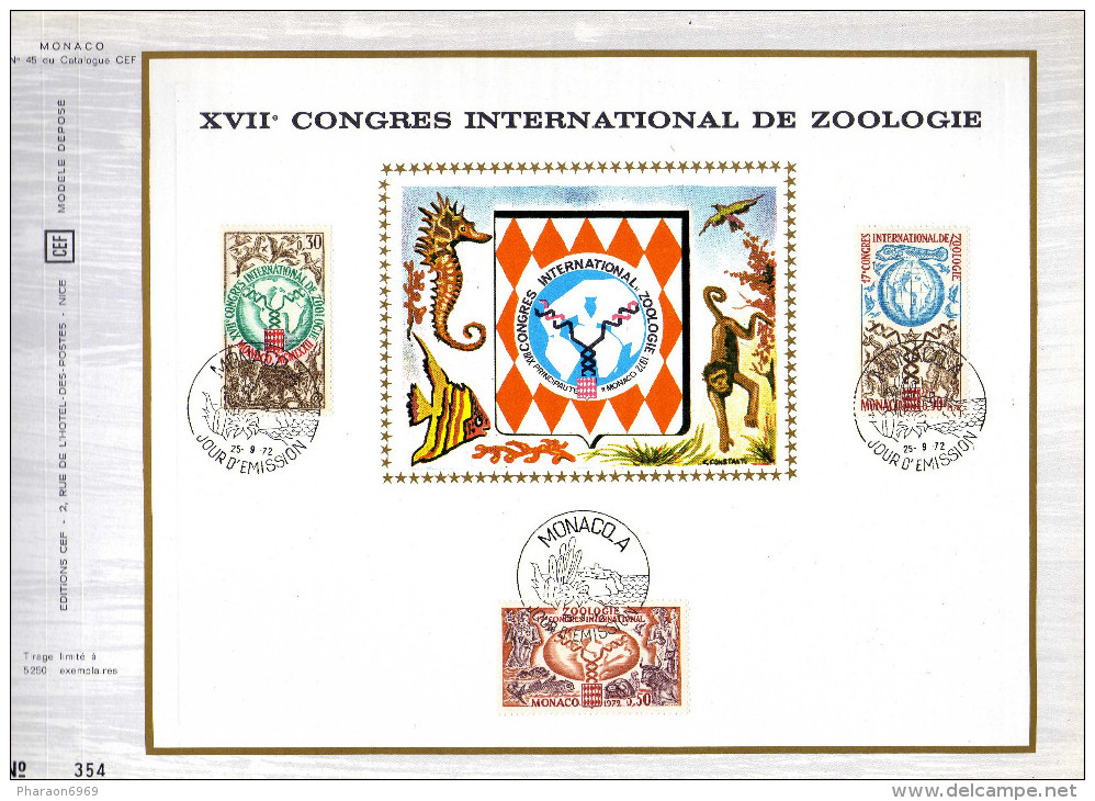 Feuillet Tirage Limité CEF 45 Soie XIIe Congrès International De Zoologie - Briefe U. Dokumente