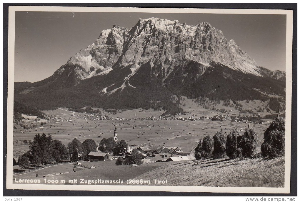 Lermoos 1000 M Mit Zugspitzmassiv ( 2965 M 0  ....NOT  Used .... See The 3 Scans For Condition. ( Originalscan !!! ) - Lermoos