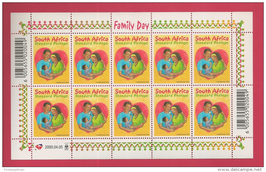 SOUTH AFRICA,  2000 ,  Full Sheet  Of 10 Stamps , Family Day, Sa1253, F-3812 - Nuevos