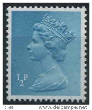 1971 Gran Bretagna, Elisabetta II° 1/2 P Senza Fosforo Phosphor Omitted, Nuovo (**) - Errors, Freaks & Oddities (EFOs