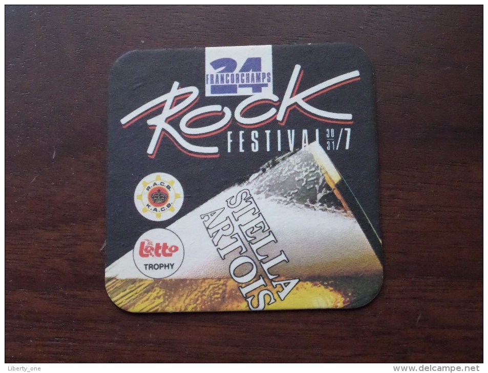 STELLA ARTOIS - 24 Francorchamps ROCK Festival ( Sous Bock / Coaster / Onderlegger ) Zie Foto´s Voor Detail ! - Sous-bocks