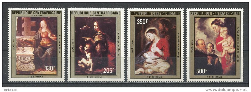 CENTRAFRICAINE 1983 PA N° 294/297 ** Neufs  = MNH  Superbes Cote 12,75 &euro; Noël Christmas Tableaux Vinci Peintures Pa - Centraal-Afrikaanse Republiek