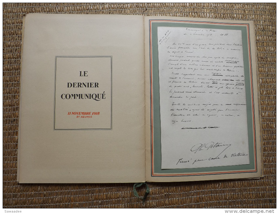 PLAQUETTE - QUELQUES PIEUX SOUVENIRS D'UN PASSE...- FAC SIMILE - 9 LETTRES ET MESSAGES - MILITARIA - 1938