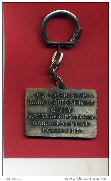 PORTE CLEFS EN METAL AEROPORT D ORLY AVION VOITURE GARAGE AUTO SERVICE - Advertisements