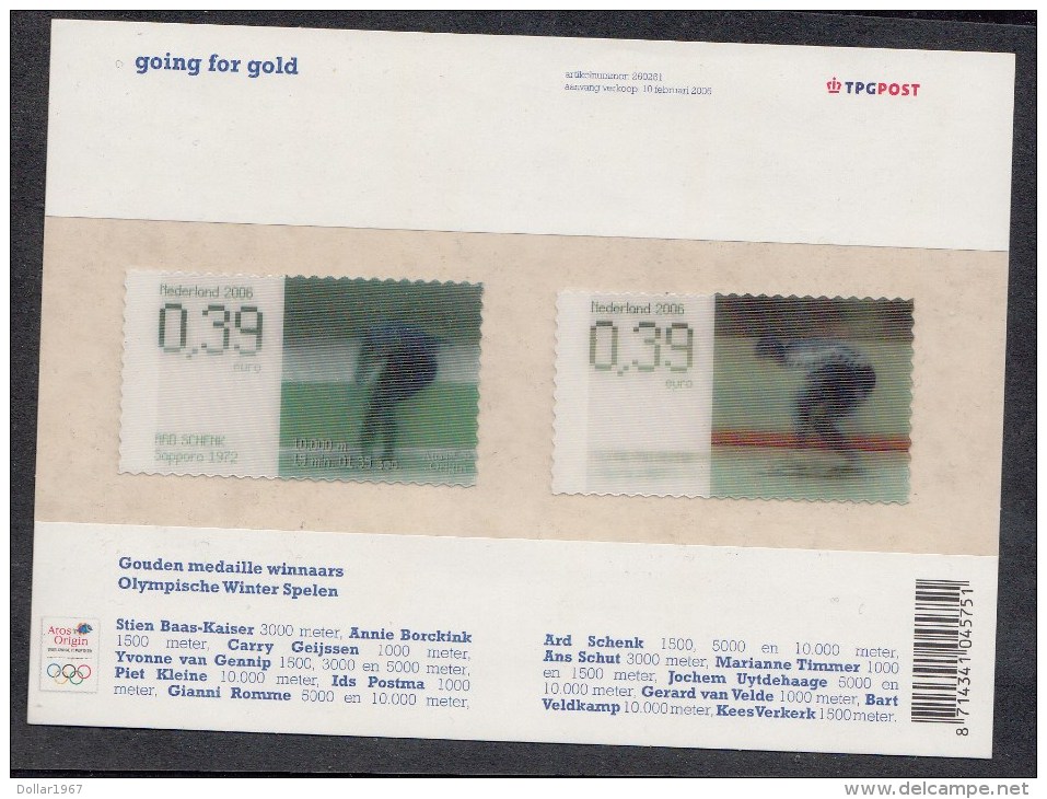 Nederland 2006 Blok Nr 2415+2415 Going For Gold Ard Schenk En Yvonne Van Gennip.´ ++ POSTFRIS MNH ** - Ongebruikt