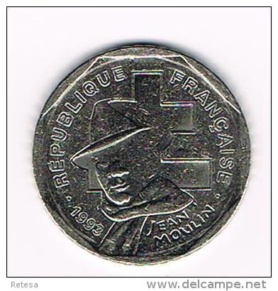 ° FRANKRIJK 2 FRANC 1993  JEAN MOULIN - Commémoratives