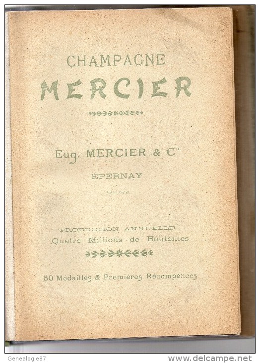 51 - EPERNAY - RARE CLASSEUR CARTES POSTALES CHAMPAGNE MERCIER - 1900- ART NOUVEAU - Otros & Sin Clasificación