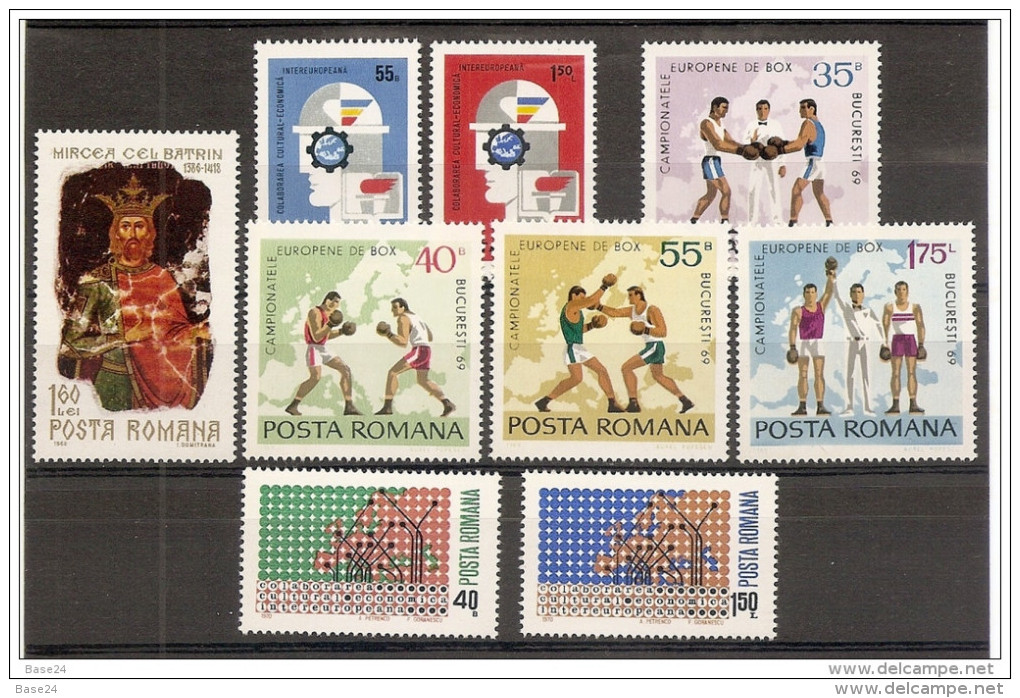 1968 1970 Romania 4 Serie Con 9v. MNH**: 2380, 2461/62, 2464/67, 2533/34 - Nuovi