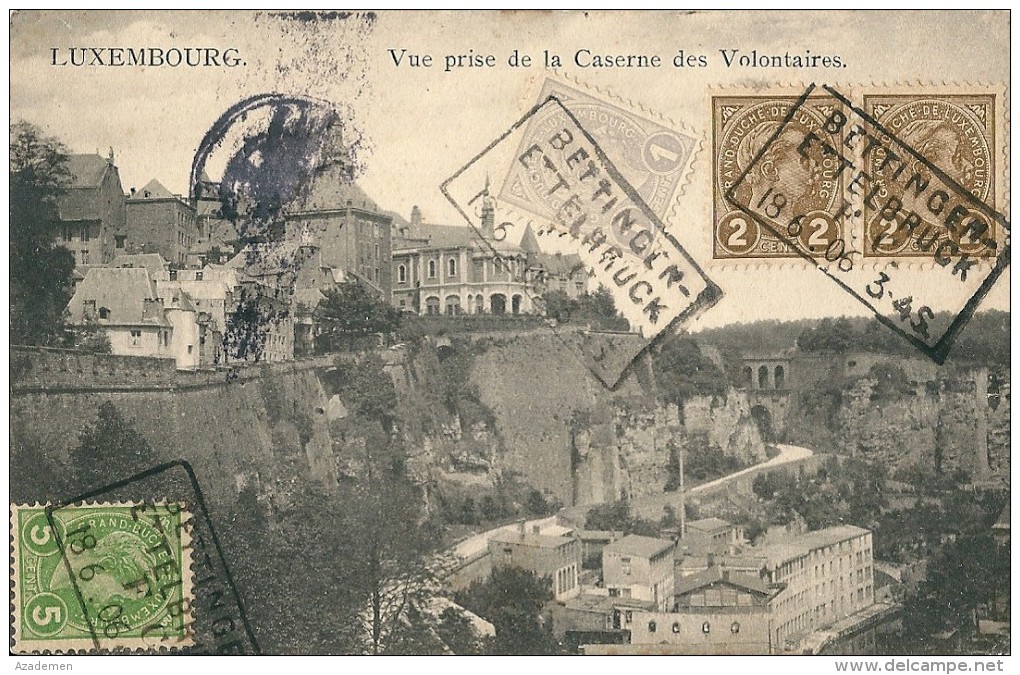 Carte Pour La France 1906, Cachets Ferroviaires - 1906 Guillaume IV