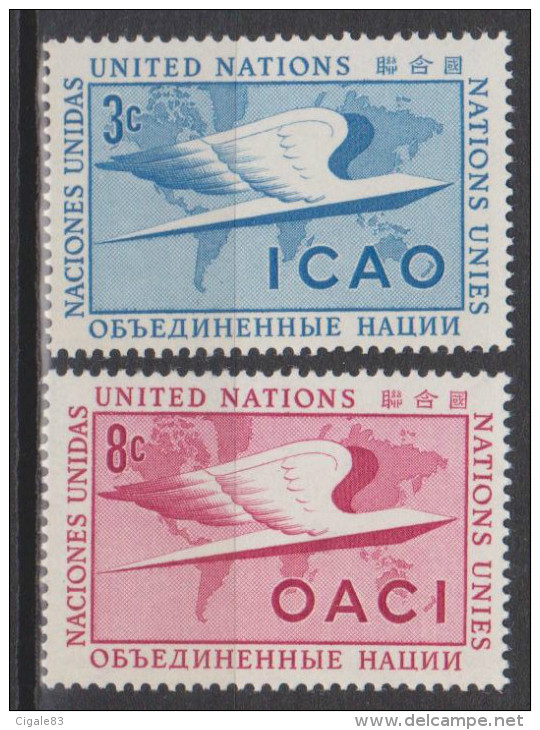 Nations-Unies (New York) N° 35 - 36 *** ICAO - OACI - 1955 - Ongebruikt