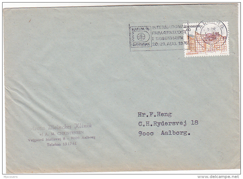 1976 Alborg DENMARK Stamps COVER SLOGAN  Pmk HAFINA INTERNATIONAL STAMP SHOW - Covers & Documents