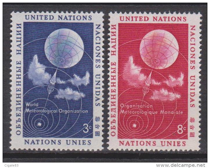 Nations-Unies (New York) N° 55 - 56 *** Organisation Météorologique Mondiale  - 1957 - Ongebruikt