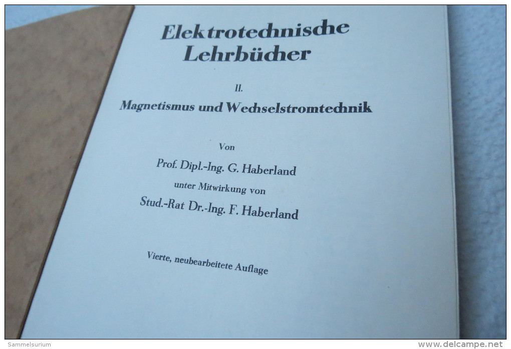 Prof. Dipl.-Ing. G. Haberland "Magnetismus Und Wechselstromtechnik" II. Elektrotechnische Lehrbücher, Von 1939 - Technical