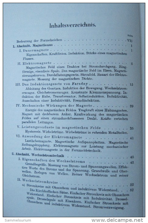 Prof. Dipl.-Ing. G. Haberland "Magnetismus Und Wechselstromtechnik" II. Elektrotechnische Lehrbücher, Von 1939 - Técnico