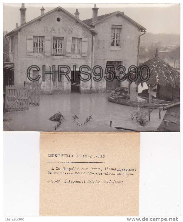 PHOTO DE PRESSE - CRECY LA CHAPELLE 77 SEINE ET MARNE - LA CHAPELLE SUR MORIN - CRUE - INONDATION - Lieux