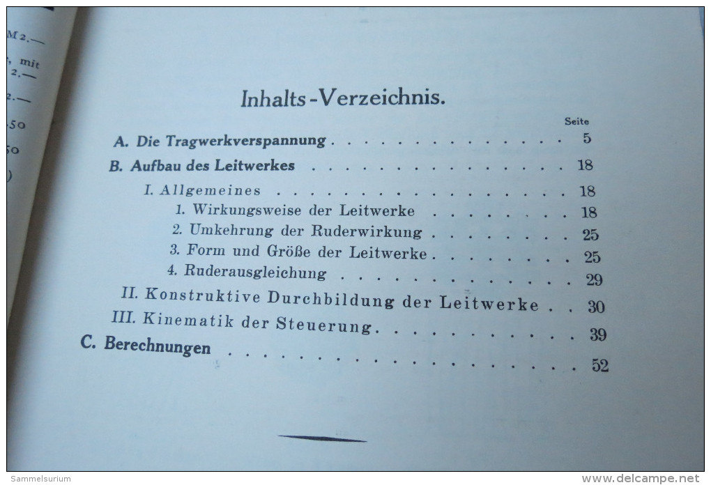 Dipl.-Ing. E.Pfister "Der Bau Des Flugzeuges" Teil 2: Tragwerkverspannung Und Leitwerk, Von 1937 - Technique