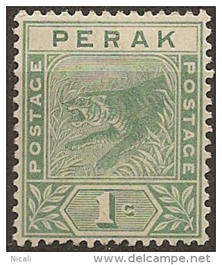 PERAK 1892 1c Tiger SG 61 HM #BN384 - Perak