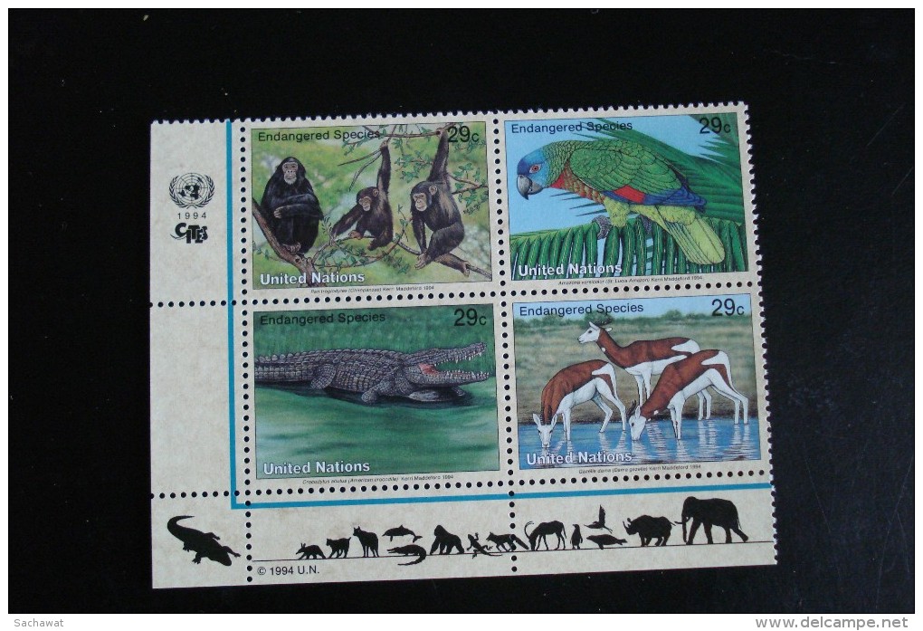 United Nations New-York Office - (Year 1994) Endangered Species - Mint (MNH) Neufs (**) - Unused Stamps