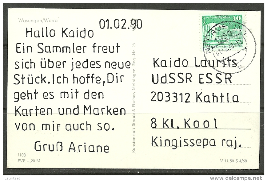 DEUTSCHLAND DDR 1990 Ansichtskarte WASUNGEN WERRA - Wasungen