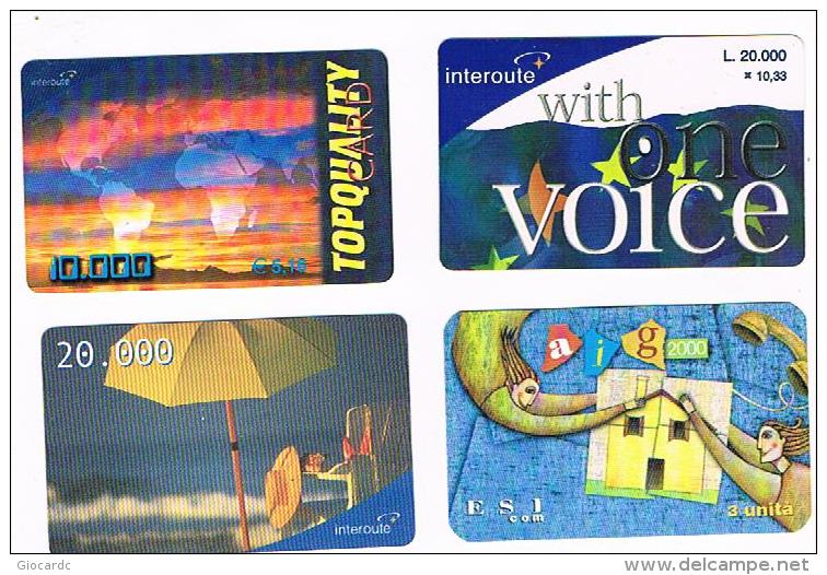 ITALIA (ITALY) - INTEROUTE  (REMOTE)  - LOT OF 4 DIFFERENT  - MINT  -  RIF. 8702 - Schede GSM, Prepagate & Ricariche