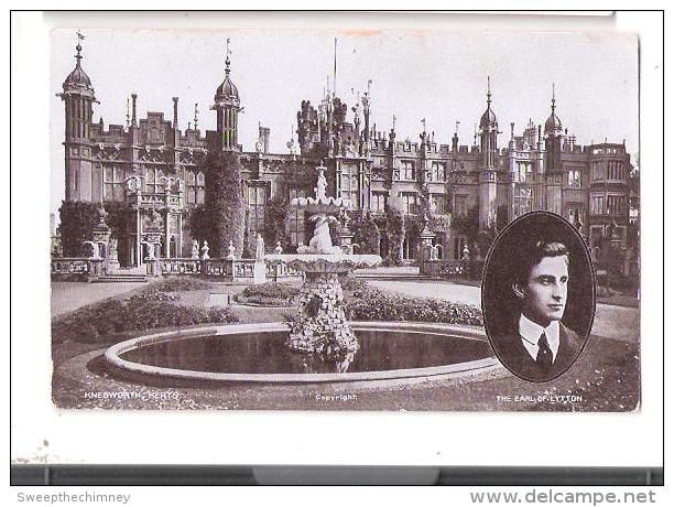 KNEBWORTH HOUSE  With Photo Insert Of THE EARL OF LYTTON STATELY HOME UNUSED - Hertfordshire