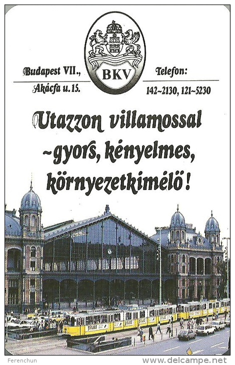 TRAM * TRAMWAY * RAIL RAILWAY RAILROAD TRAIN * CAR * WESTERN STATION * NYUGATI BUDAPEST * CALENDAR * BKV 1993 * Hungary - Klein Formaat: 1991-00