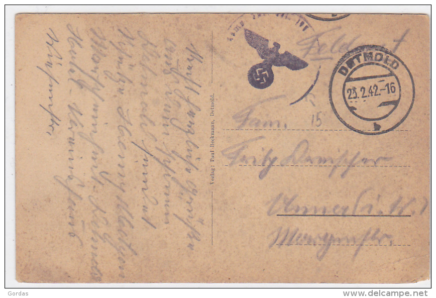 Germany - Detmold - Allee - Nazi Stempel - Detmold