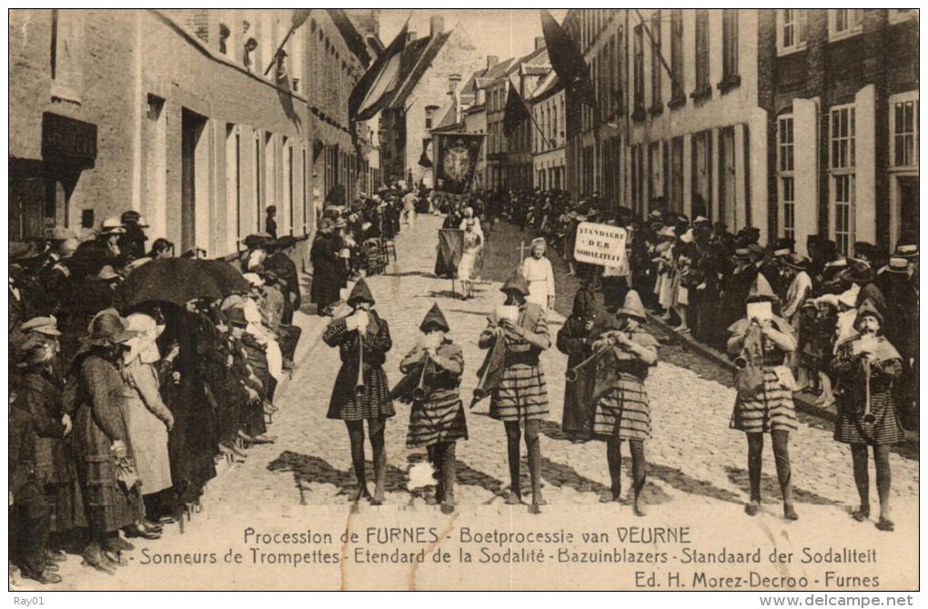 BELGIQUE - FLANDRE OCCIDENTALE - Procession De Furnes - Boetprocessie Van Veurne (10 Cartes Toutes Scannées Recto Verso) - 5 - 99 Postkaarten