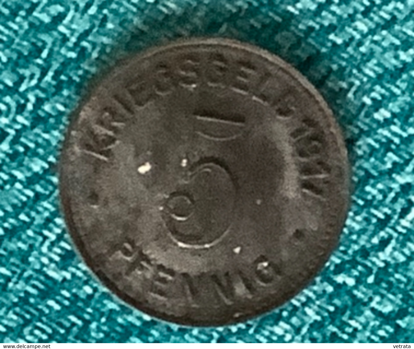 Monnaie De Guerre Allemande : Kriegsgeld 1917 (5 Pfenning) (noircie) - 5 Pfennig