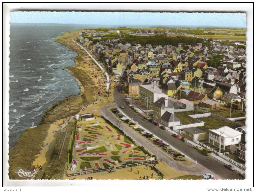 CPSM SAINT AUBIN (Calvados) - Vue Générale Aérienne Le Golf Miniature Et La Plage - Saint Aubin