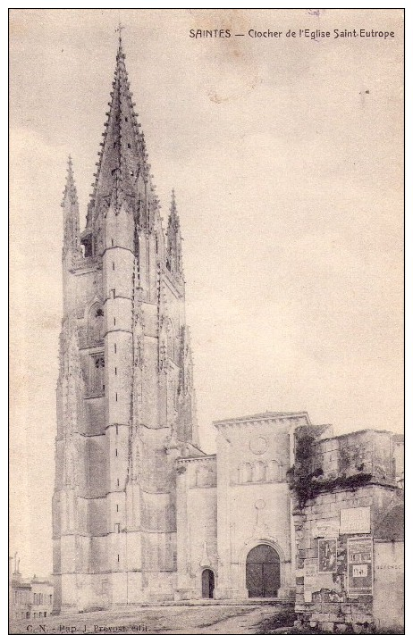 Saintes-clocher De L'eglise Saint Eutrope - Saintes