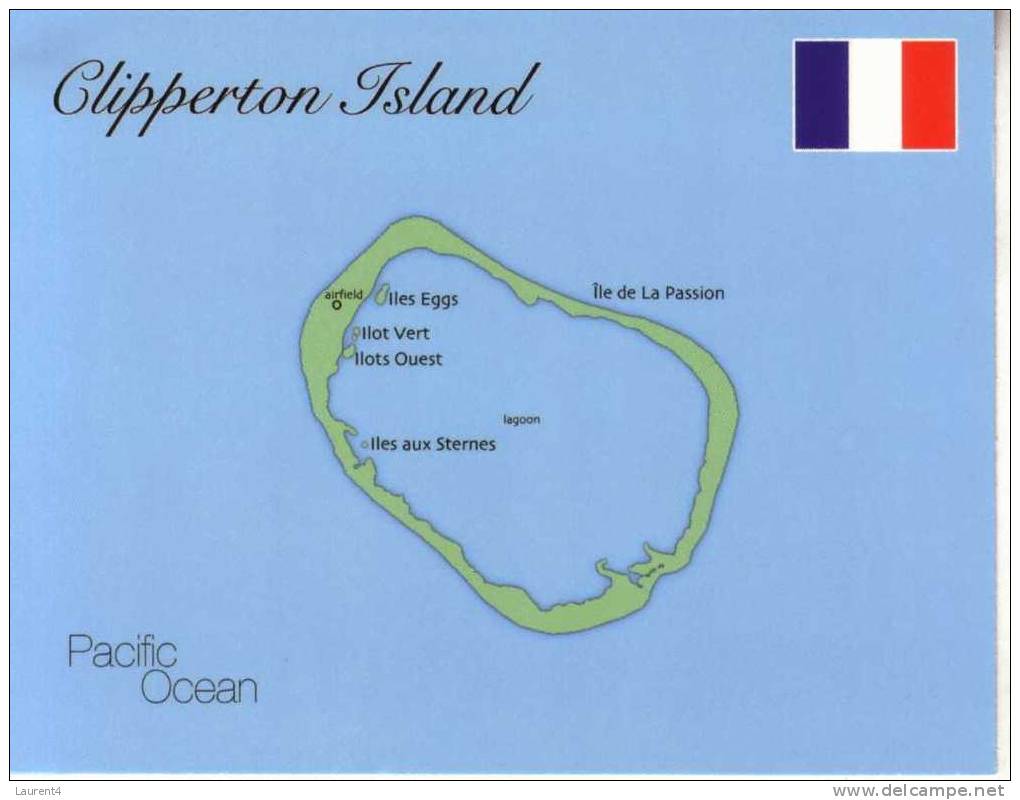 Carte Géographique De L´ile Francaise De Clipperton - Clipperton Islands Map - Otros & Sin Clasificación