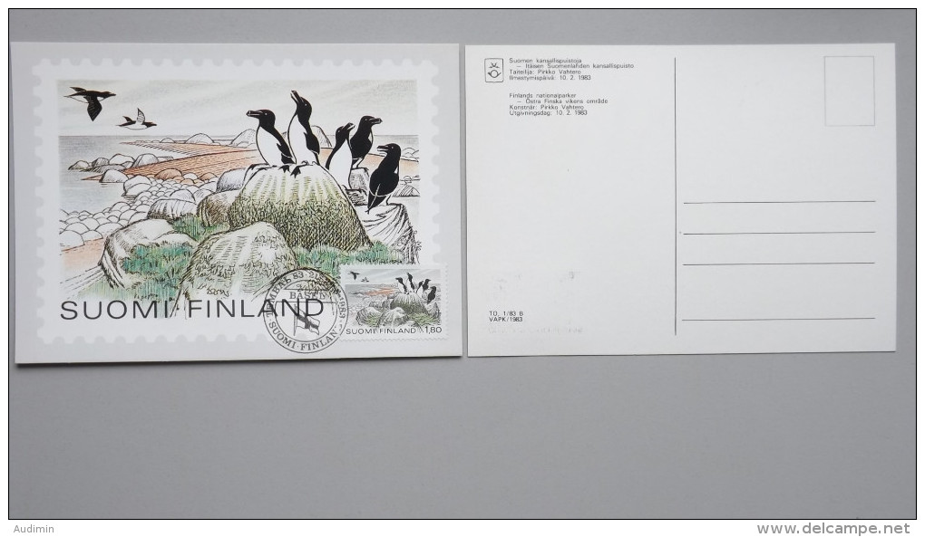 Finnland 920y Yt 884 Fa 922 Maximumkarte MK/CM, SST TEMBAL '83, Tordalken Im Nationalpark Östl. Finnischer Meerbusen - Tarjetas – Máximo