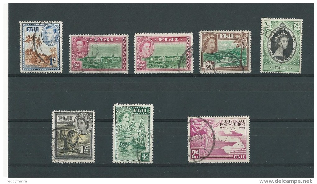 Fidji: 1 Lot De 8 Timbres Oblit  (+ De 20€ De Cote) - Fidji (1970-...)