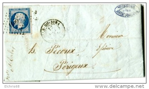 Vr 31 Lettre De 1855 Dôle Du Jura + étoile 1109 - 1853-1860 Napoleon III