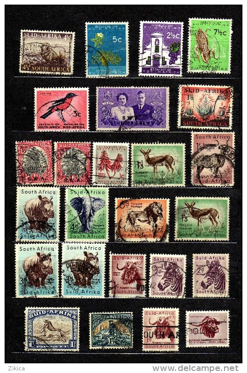 Lot - 25 Stamps Suid Africa,South Africa,used - Vrac (max 999 Timbres)