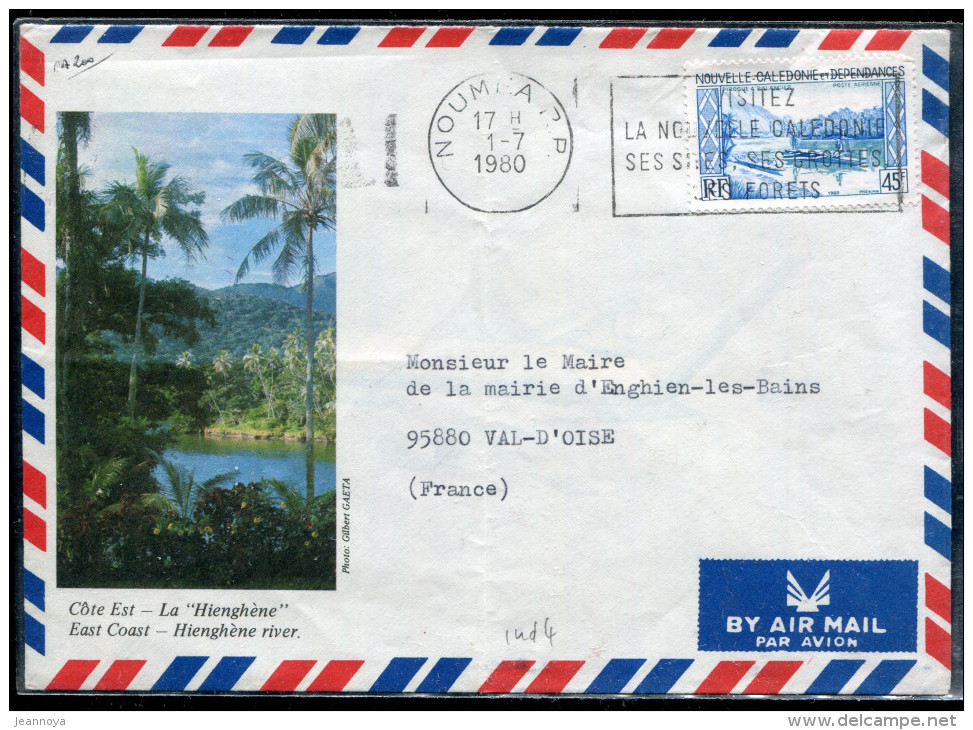 NOUVELLE CALÉDONIE - PA N° 200 / LETTRE AVION O.M. DE NOUMEA LE 1/7/1980 , POUR LA FRANCE - TB - Cartas & Documentos