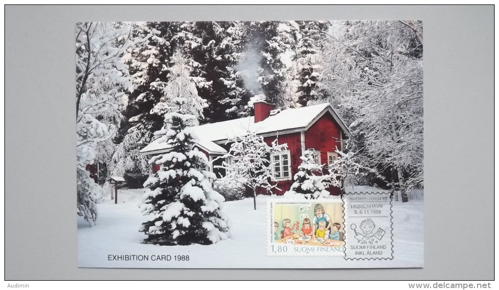 Finnland 1065 Yt 1029 Sc 782 Maximumkarte MK/CM AK, SST KOBENHAVN ´88, 40 Jahre Kindertagesgruppen - Maximum Cards & Covers