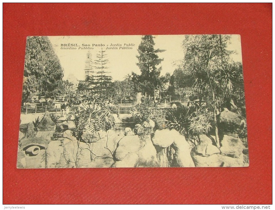 SAO PAULO - Giardino Pubblico  -  Jardin Publico -   Jardin Public    -   1911  -  (2 Scans) - São Paulo