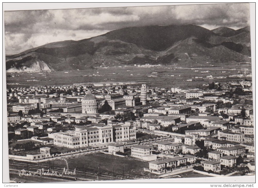 Italie,PISA,veduta Nord  ,vue Aérienne De La Ville,avec Sa Tour Célèbre ,tour Penchée,1955 - Pisa