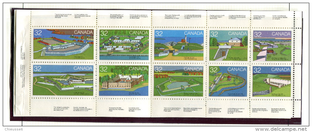 Canada **    C828 - - Forts à Travers Le Canada  - Bde   Du Carnet - Heftchenblätter