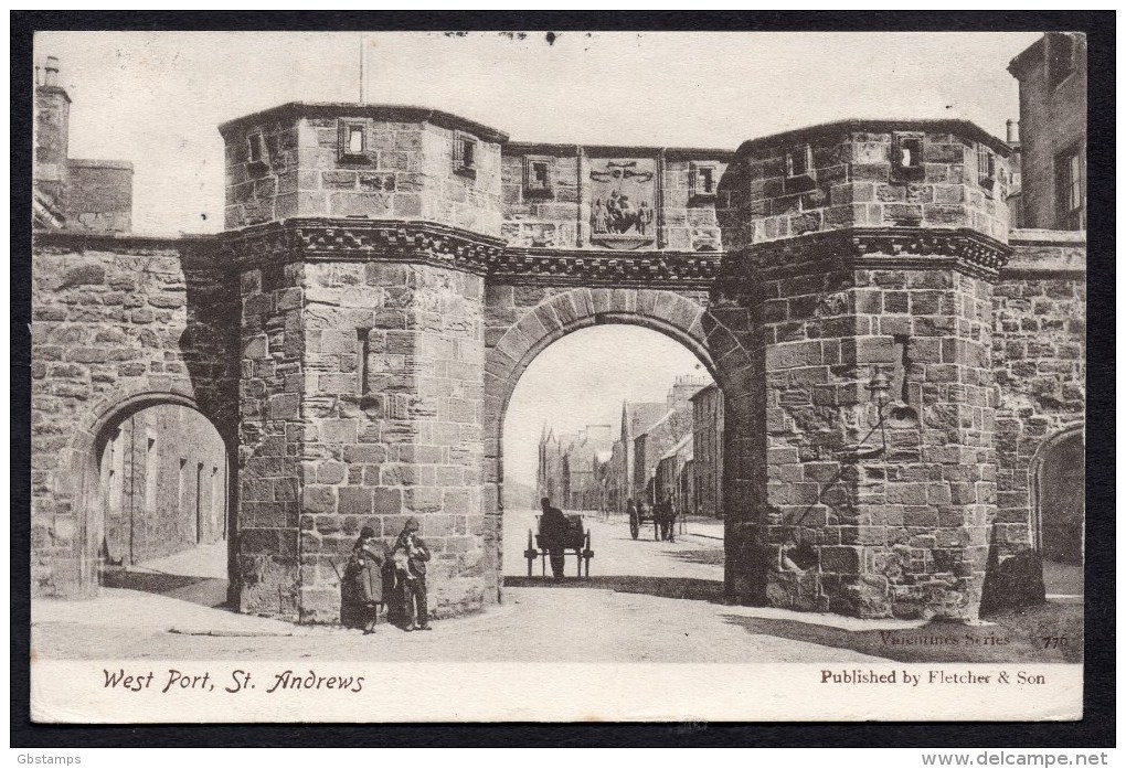 1906 West Port St Andrews Fife Posted Card As Scanned - Fife