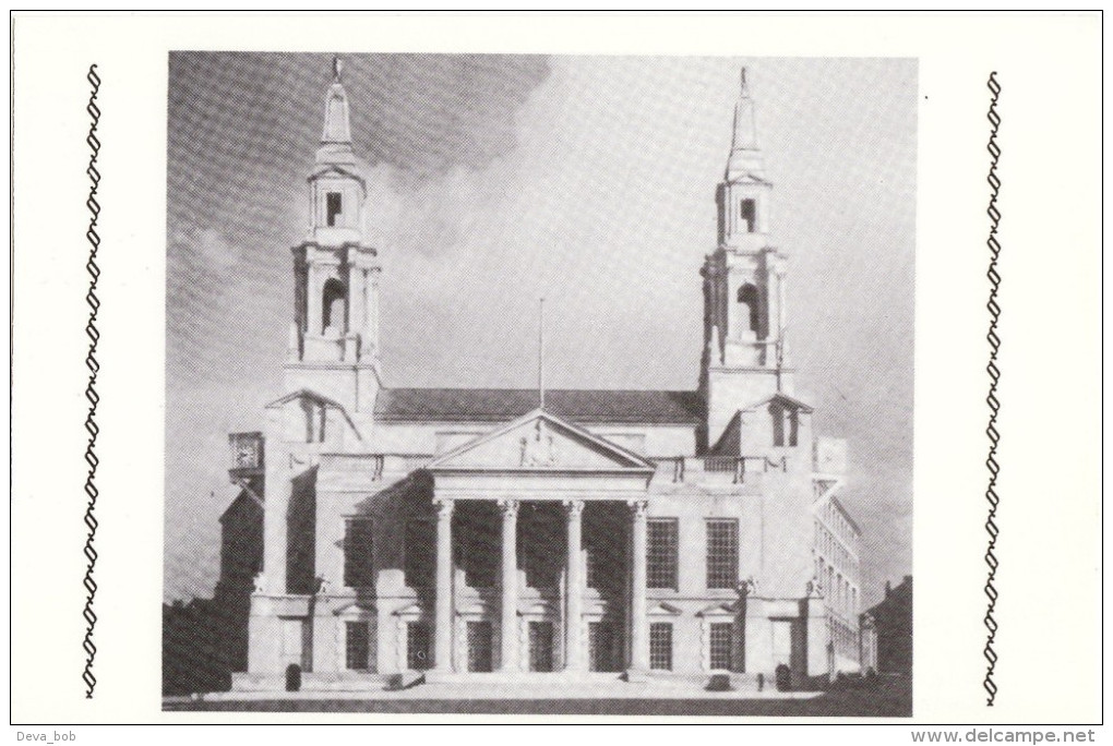 Postcard Leeds Civic Hall 1950 Yorkshire Millennium Square Repro - Leeds