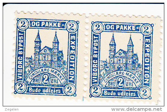Denemarken Lokale Post Viborg DAKA-cataloog Nr.16 In Paar 10.00DKK - Emisiones Locales