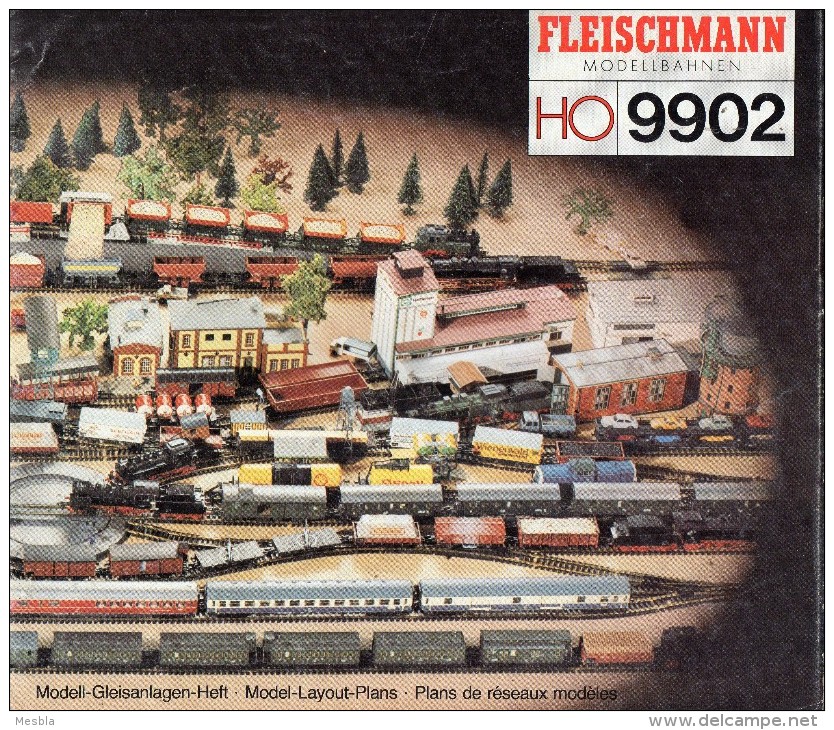 MODELISME - TRAINS  ELECTRIQUES -  FLEISCHMANN  9902  HO  - PLANS DE RESEAUX  (en Allemand, Anglais Et Français) - Catalogues