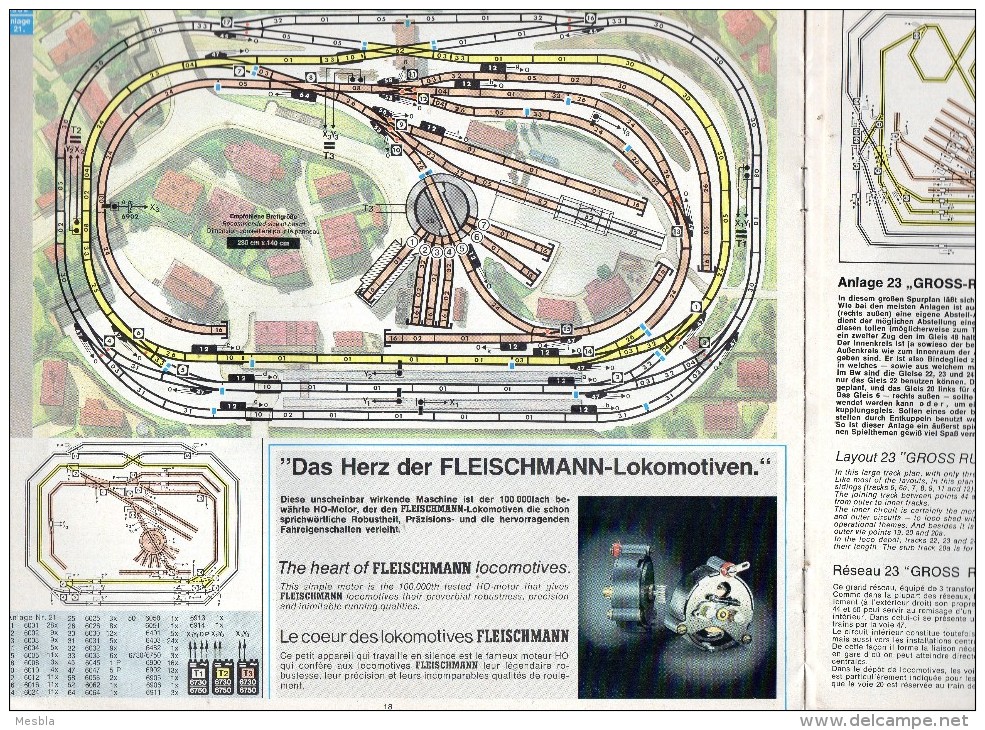 MODELISME - TRAINS  ELECTRIQUES -  FLEISCHMANN  9902  HO  - PLANS DE RESEAUX  (en Allemand, Anglais Et Français) - Catalogues