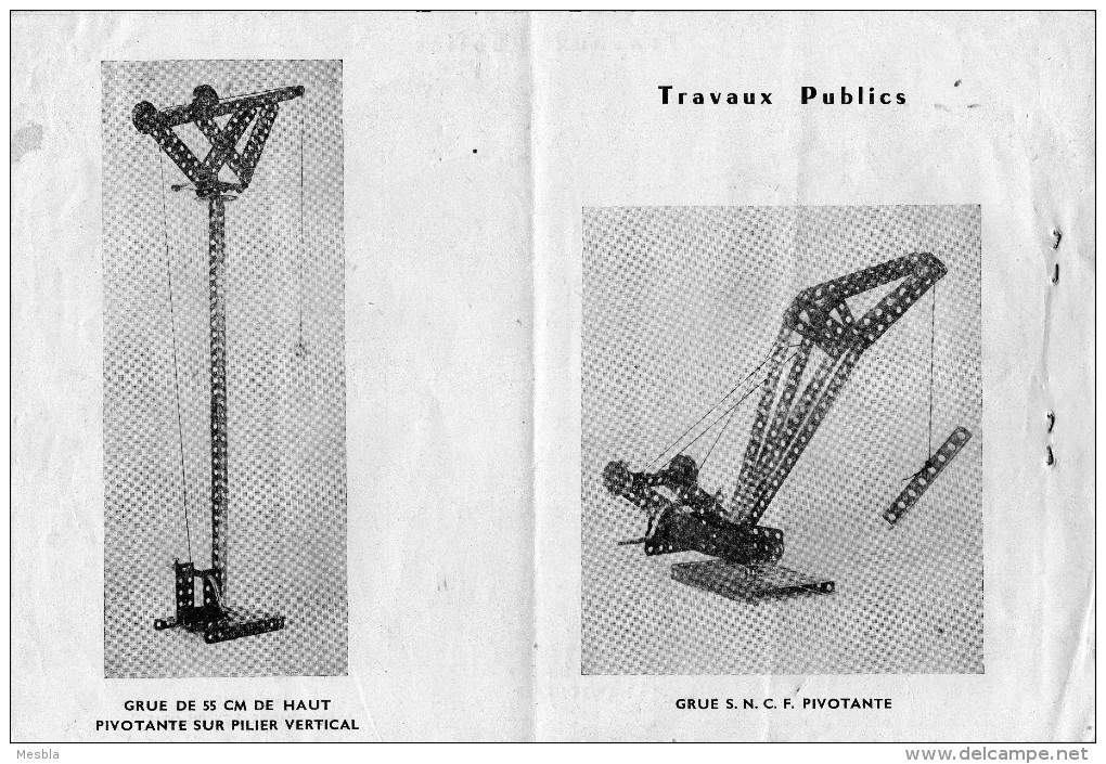 CATALOGUE -  JEU  DE  CONSTRUCTIONS  EFEL - Travaux Publics  (style Meccano)  RARE ... - Jeux De Société