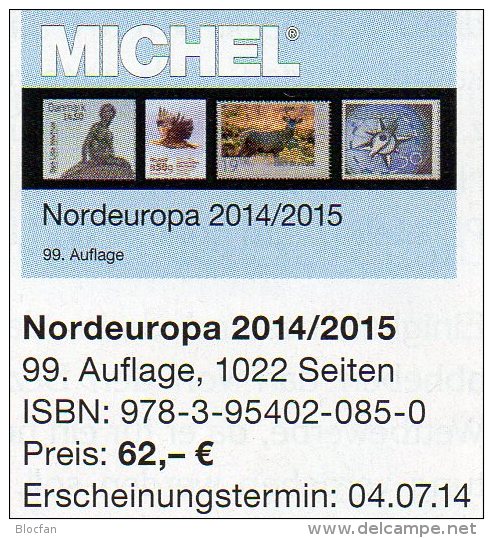 MICHEL Nord-Europa 2014/2015 Katalog Neu 62€ Band 5 Nordeuropa Stamp Danmark Eesti Soumi FL Latvia Litauen Norge Sverige - Altri & Non Classificati