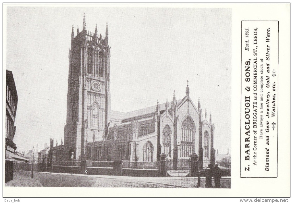 Postcard Leeds Parish Church 1905 St Peter's Yorkshire Zacaria Barraclough & Son Repro - Leeds